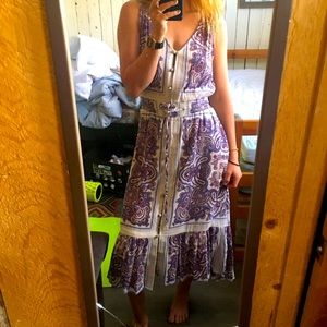 Lucky brand purple paisley dress